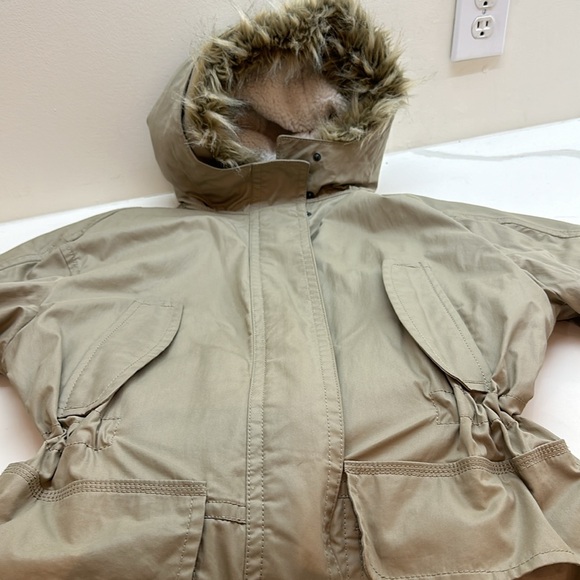 Preloved Coach Green Cotton/Nylon Parka Snap out Liner/ Faux Fur Hood Trim - Picture 6 of 17